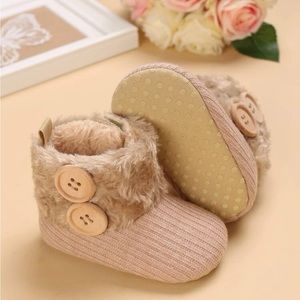 Solid Color fur baby boots
